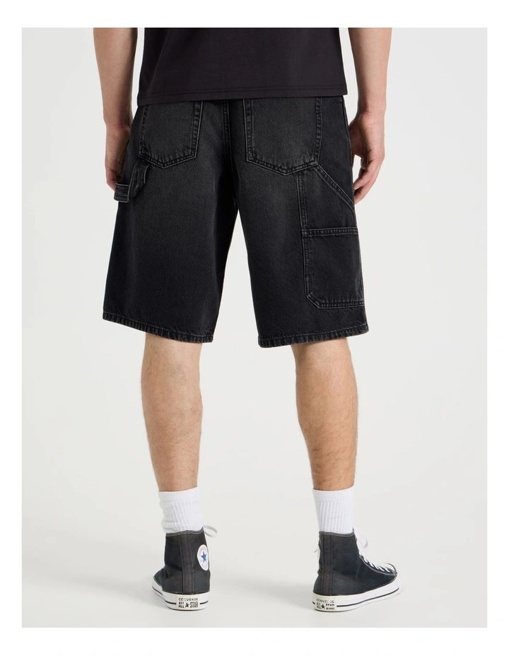 Workwear Relaxed Shorts in Black image 4