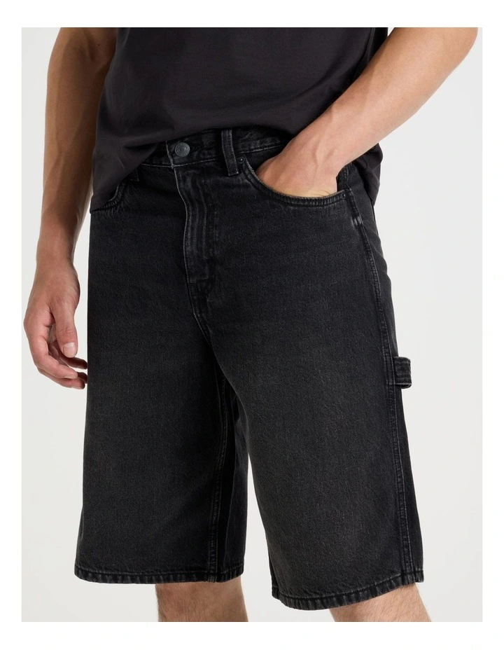 Workwear Relaxed Shorts in Black image 5