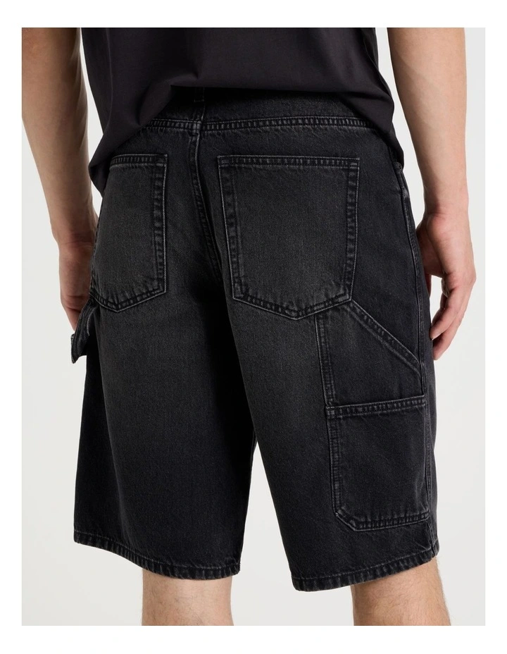 Workwear Relaxed Shorts in Black image 6