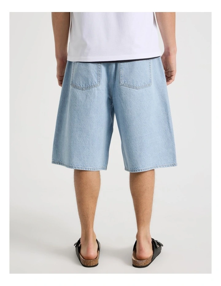 Baggy Long Shorts in Light Blue image 6