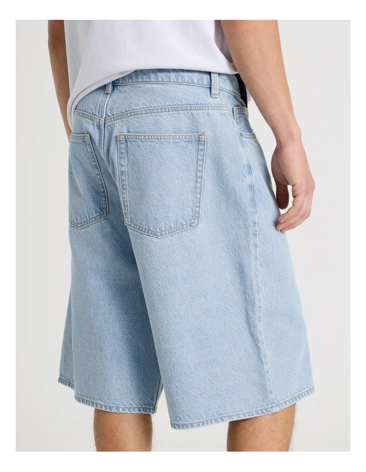 Baggy Long Shorts in Light Blue image 7