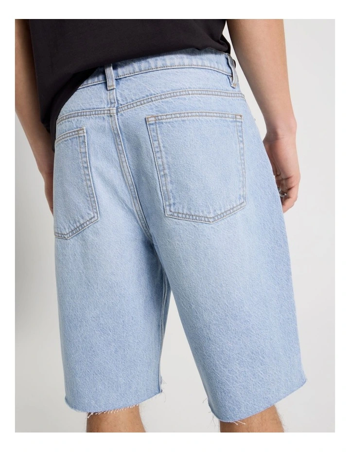 Relaxed Shorts in Light Blue image 6