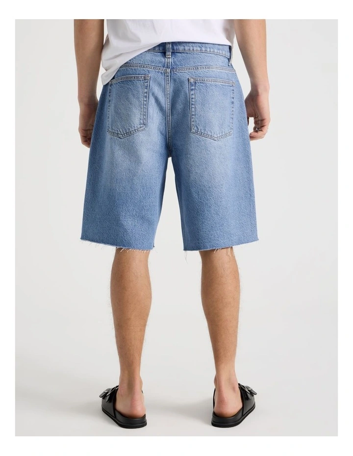 Relaxed Shorts in Mid Blues image 5