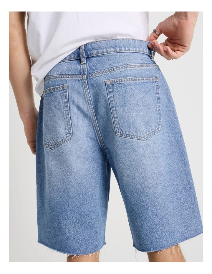 Relaxed Shorts in Mid Blues image 6