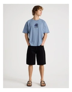 Relaxed Shorts Washed in Black
