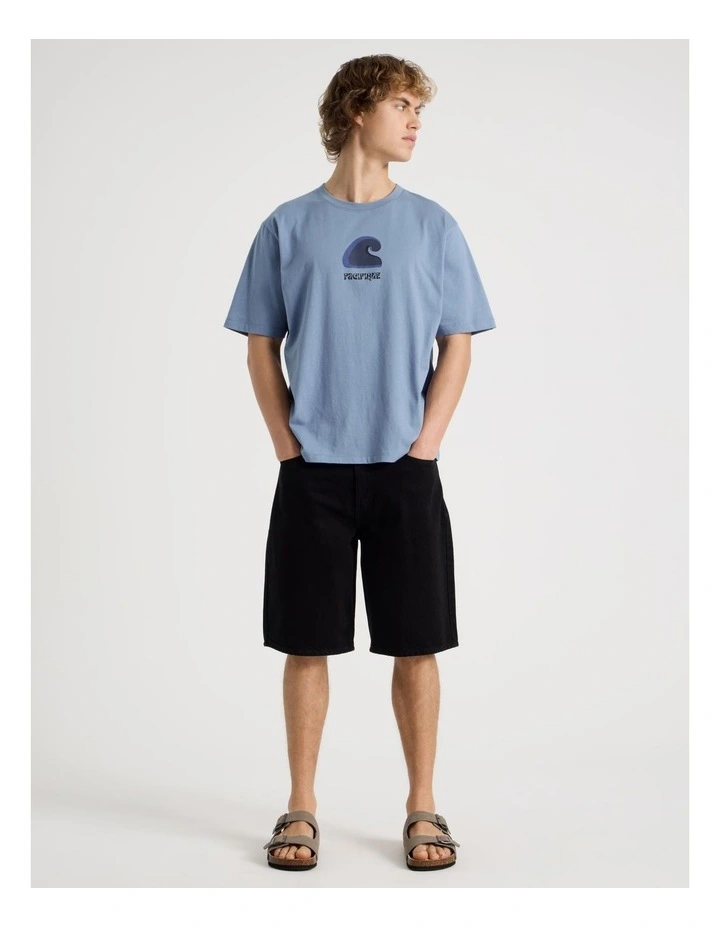 Relaxed Shorts Washed in Black image 1