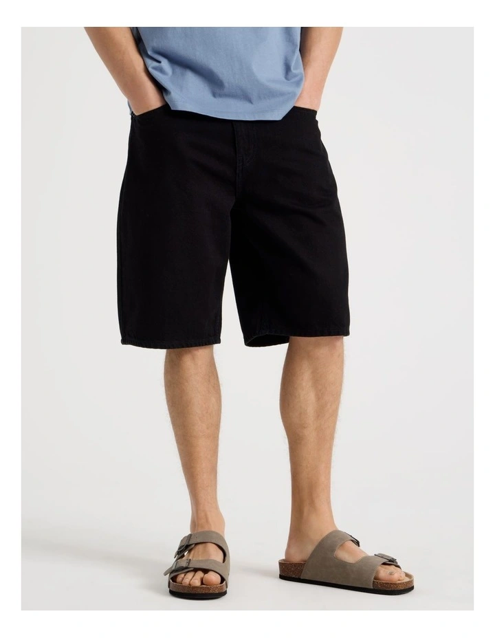 Relaxed Shorts Washed in Black image 2