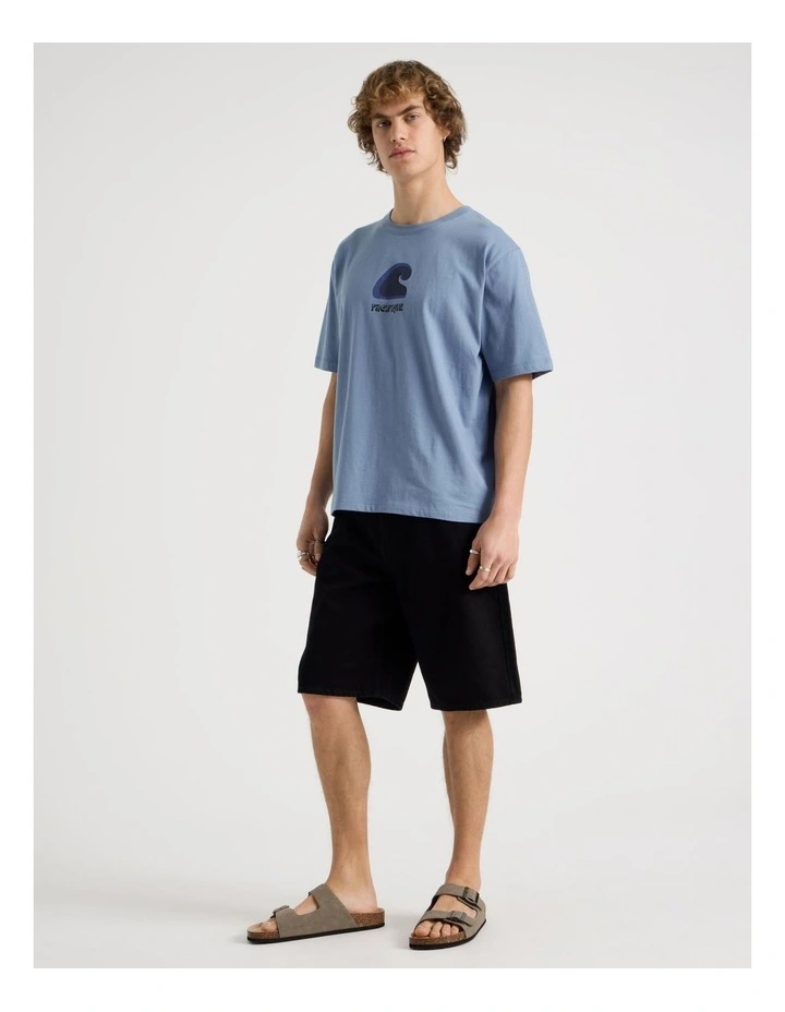 Relaxed Shorts Washed in Black image 3