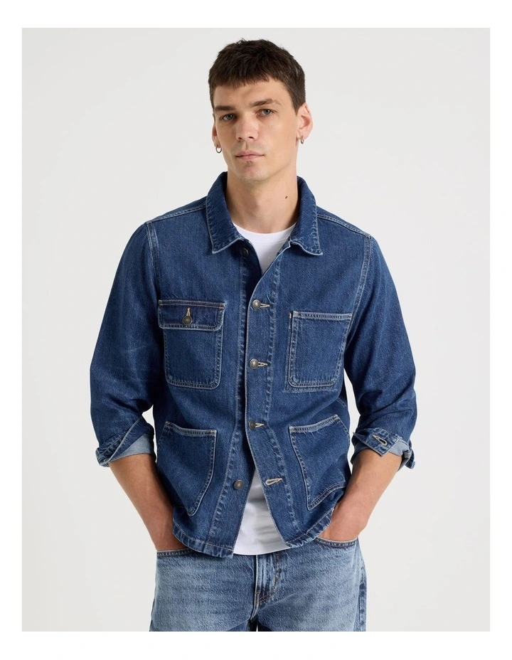 Barn Jacket in Mid Blues image 1