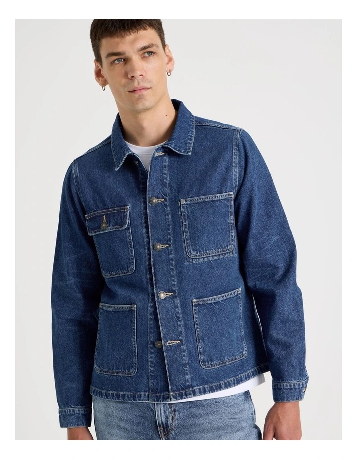Barn Jacket in Mid Blues image 3