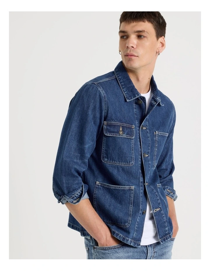 Barn Jacket in Mid Blues image 5