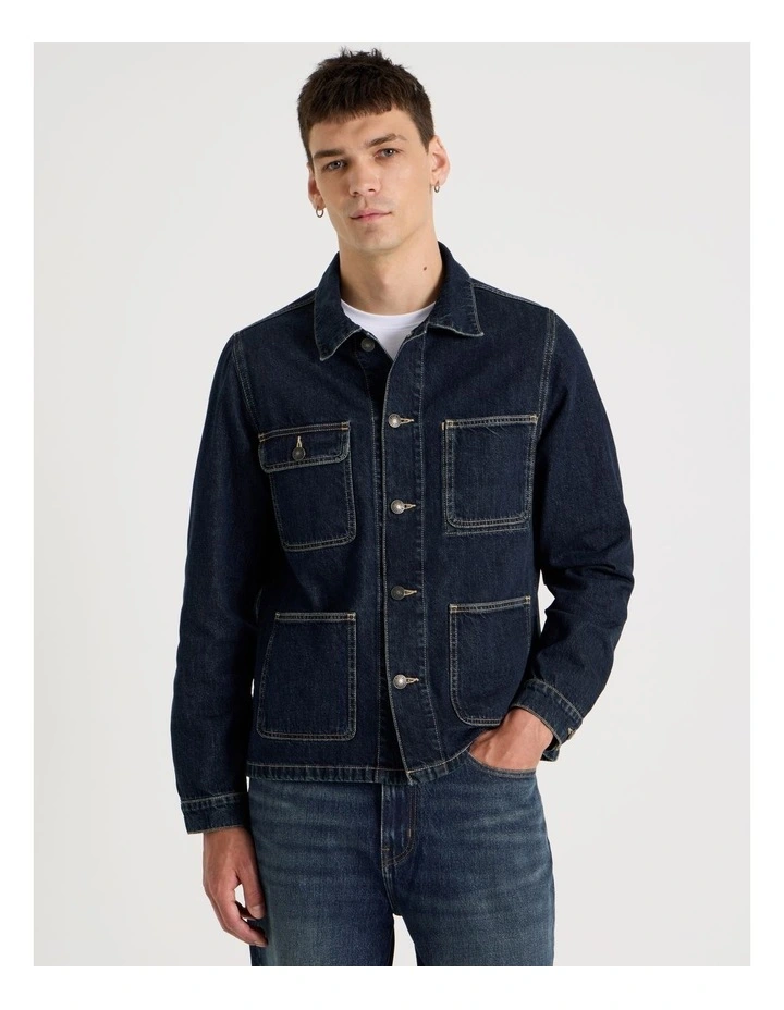 Barn Jacket in Denim Rinse image 1
