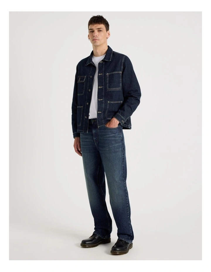Barn Jacket in Denim Rinse image 2