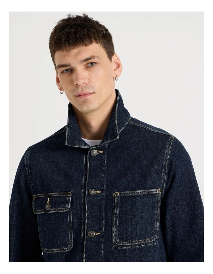 Barn Jacket in Denim Rinse image 3