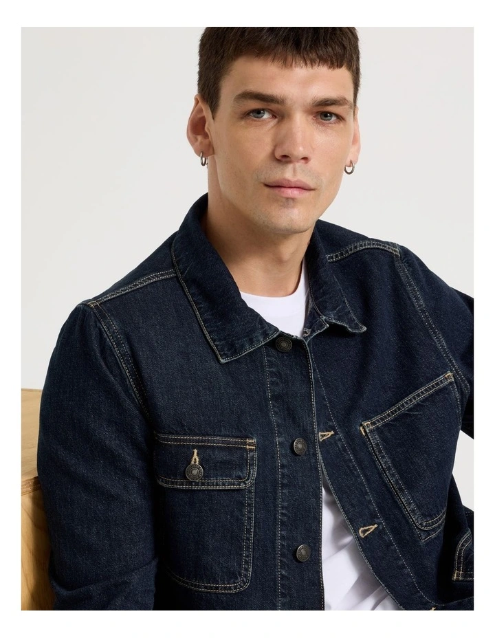 Barn Jacket in Denim Rinse image 5