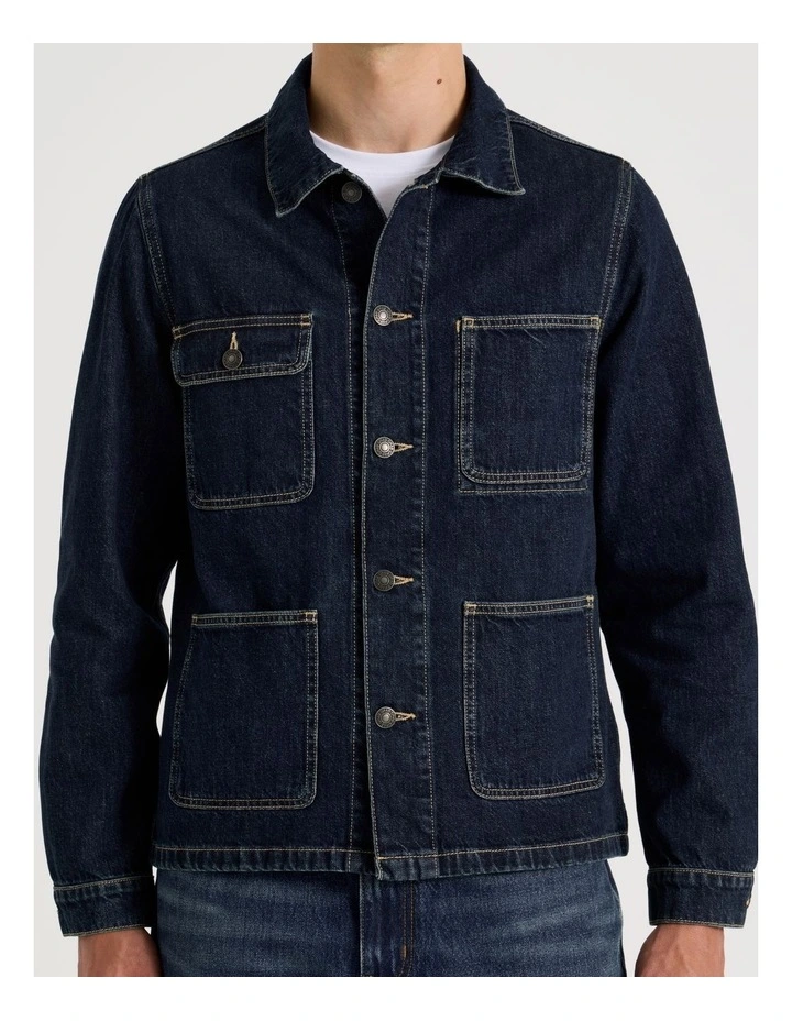 Barn Jacket in Denim Rinse image 7