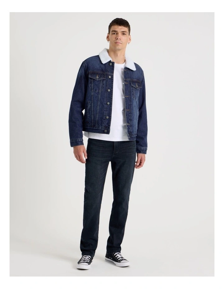 Type 3 Sherpa Trucker Jacket in Mid Blues image 2