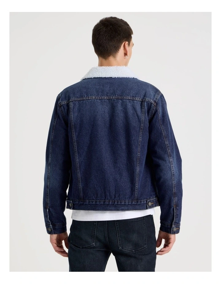 Type 3 Sherpa Trucker Jacket in Mid Blues image 6