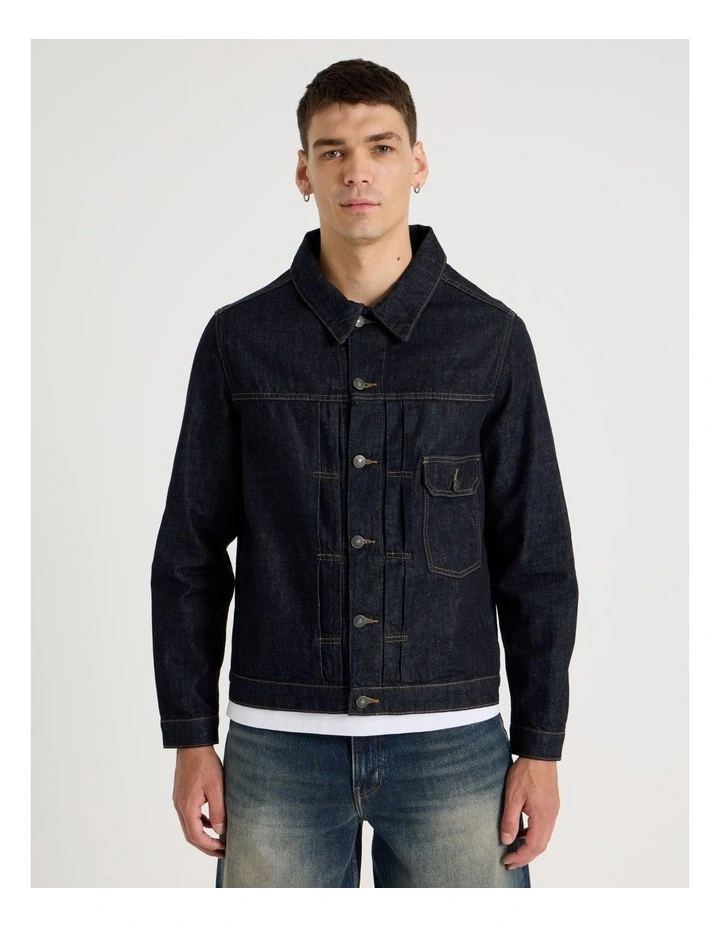 Type 1 Trucker Jacket in Dark Denim image 3