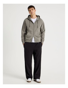 Grab Wide Leg Trackpant in Black