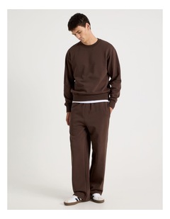 Grab Wide Leg Trackpant in Brown