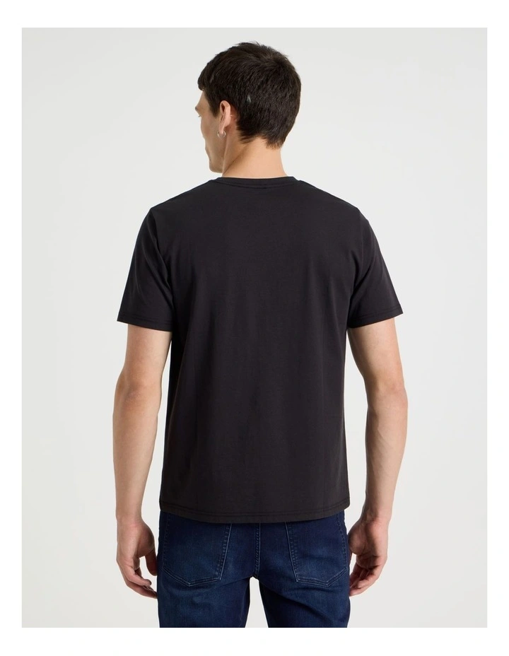 Crew Neck T-Shirt in Black image 5