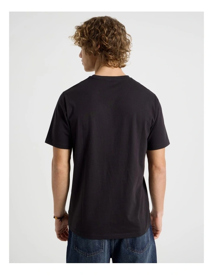 Crew Neck T-Shirt in Black image 6