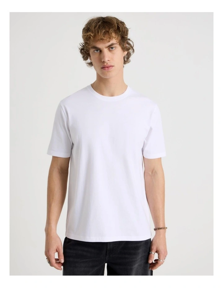Crew Neck T-Shirt in White image 1
