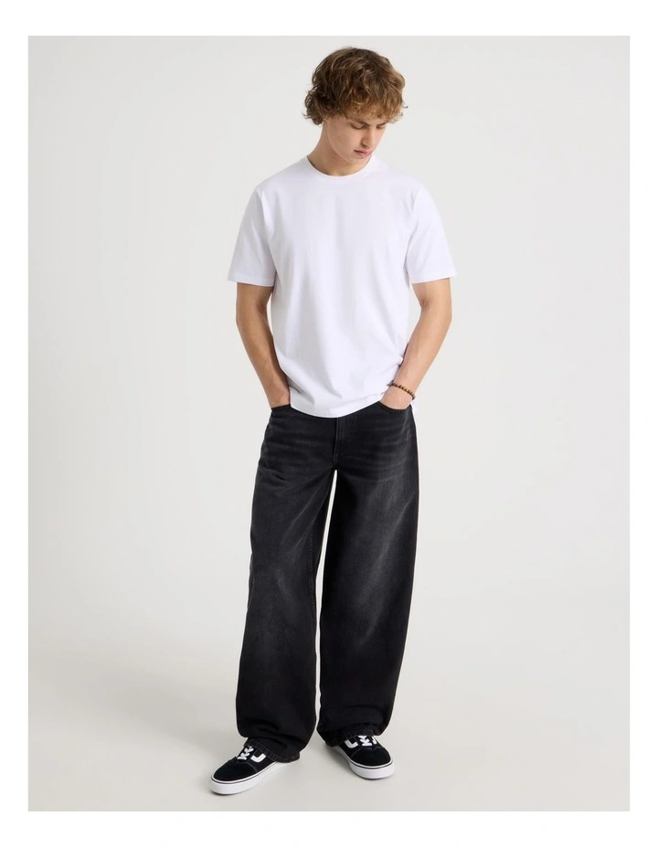 Crew Neck T-Shirt in White image 7