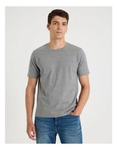 Crew Neck T-Shirt in Charcoal