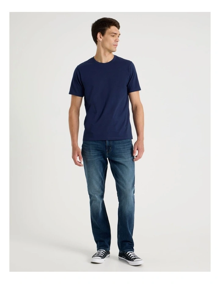 Crew Neck T-Shirt in Navy image 2