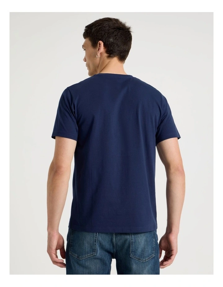 Crew Neck T-Shirt in Navy image 5
