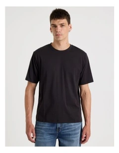 Boxy Crew Neck T-Shirt Black