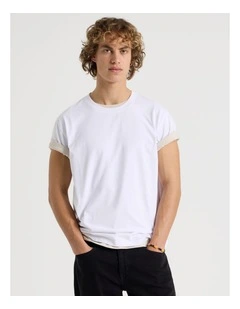 Loose Crew Neck T-Shirt in White