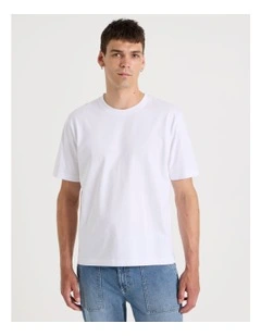 Boxy Crew Neck T-Shirt in White