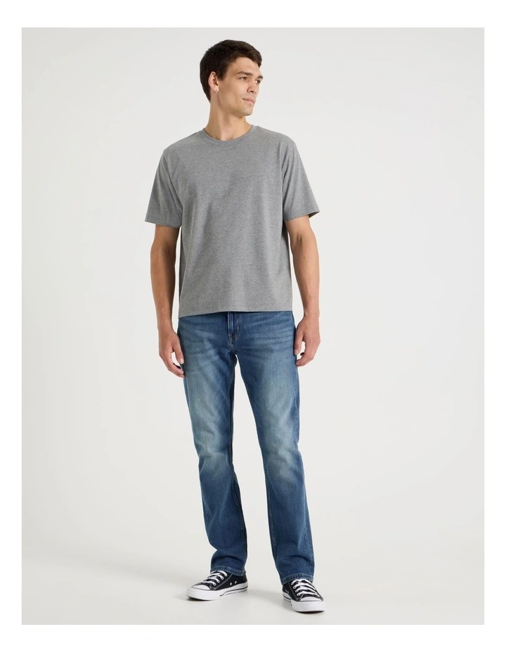 Boxy Crew Neck T-Shirt in Charcoal image 2