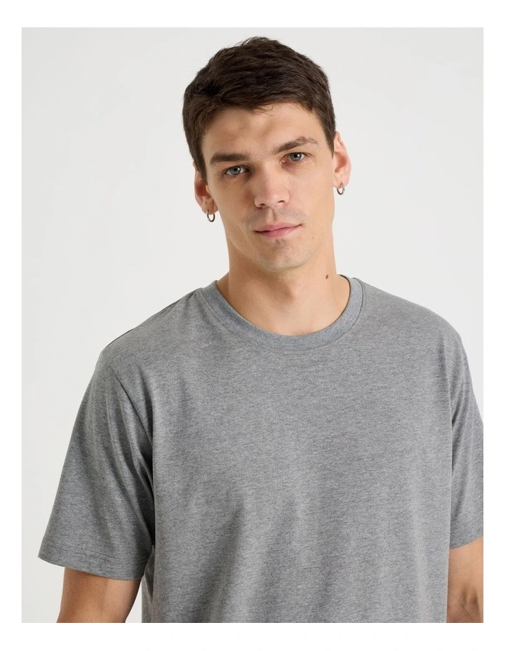 Boxy Crew Neck T-Shirt in Charcoal image 3