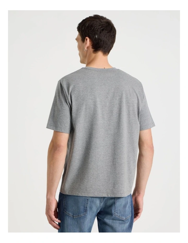 Boxy Crew Neck T-Shirt in Charcoal image 5