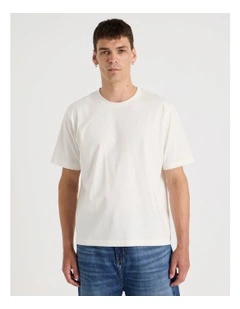 Boxy Crew Neck T-Shirt in Ecru