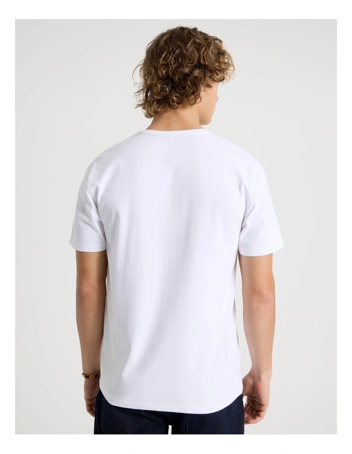 Slim Crew Neck T-Shirt in White image 5