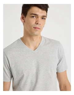 V-Neck T-Shirt in Grey