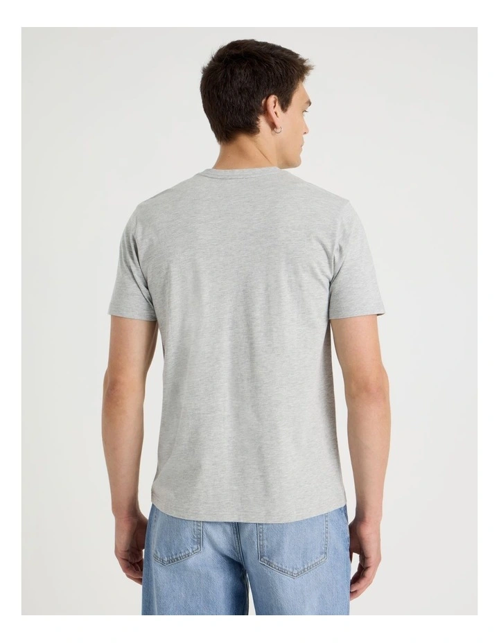 V-Neck T-Shirt in Grey image 5