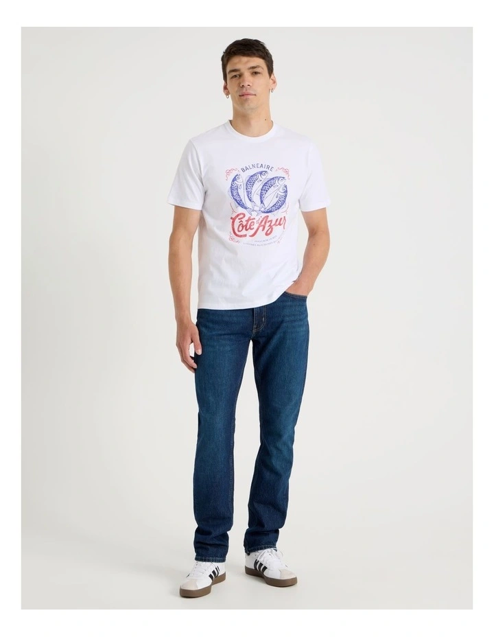 Regular Graphic T-Shirt Short Sleeve in White image 2