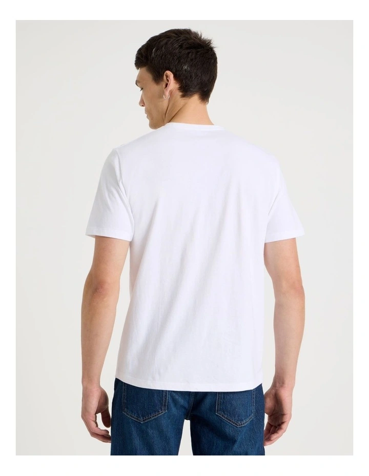 Regular Graphic T-Shirt Short Sleeve in White image 5