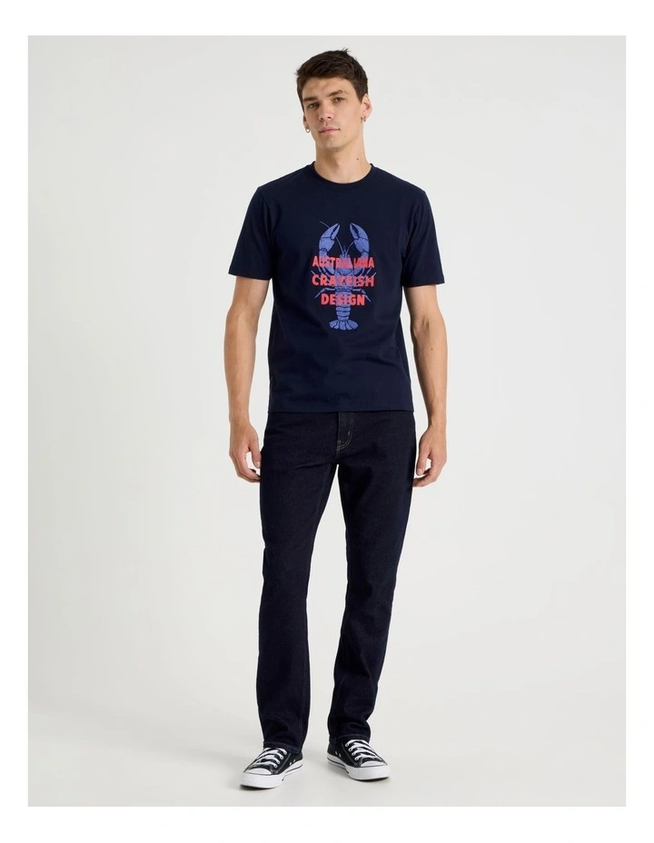 Regular Graphic T-Shirt Short Sleeve in Navy image 2