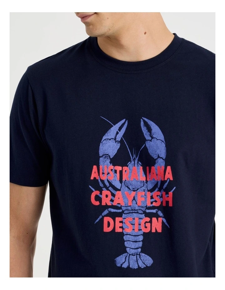 Regular Graphic T-Shirt Short Sleeve in Navy image 4