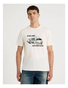 Regular Graphic T-Shirt Short Sleeve in Ecru