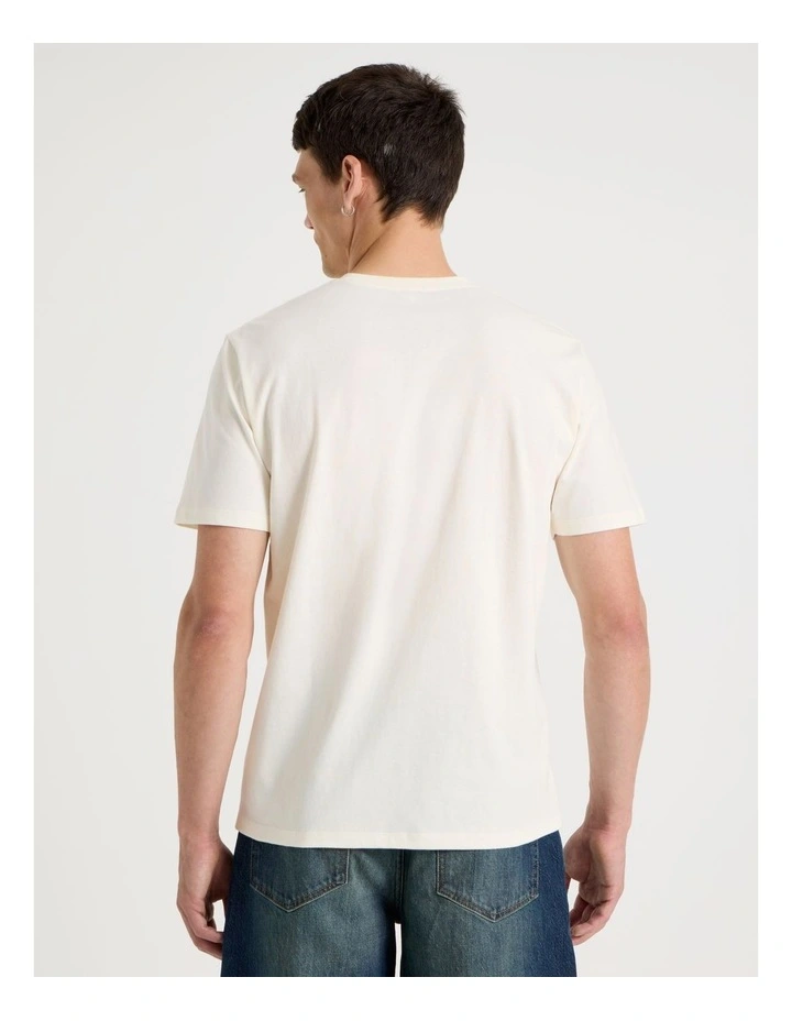 Regular Graphic T-Shirt Short Sleeve in Ecru image 5