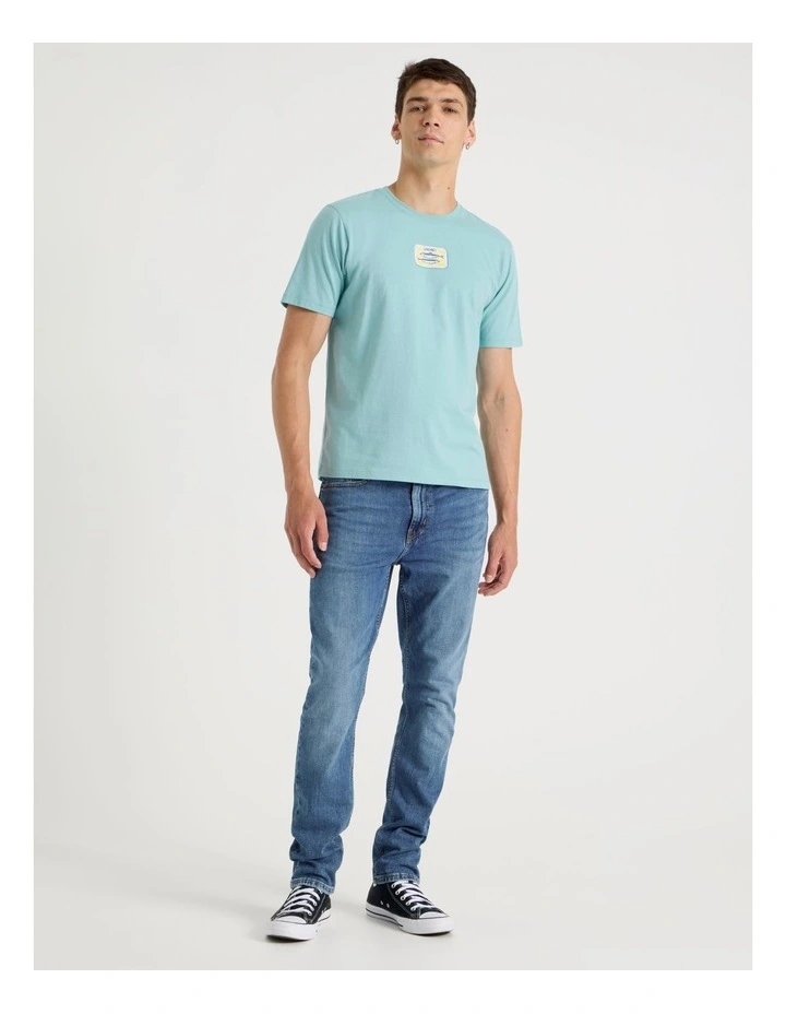 Regular Graphic T-Shirt Short Sleeve in Dusty Blue image 2