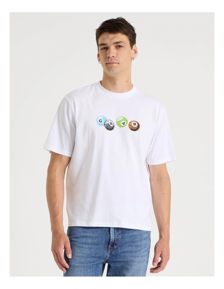 Boxy Graphic T-Shirt Short Sleeve in White image 1